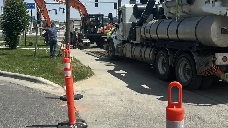 TaylorX road construction crew placing gravel base in Montana