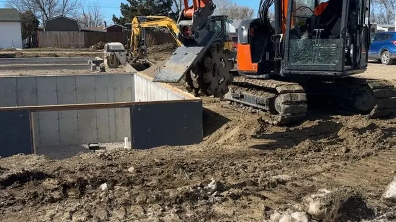 Excavation and grading for Montana site development